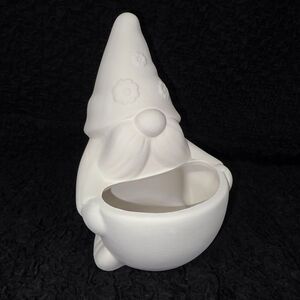 6" Tall Paintable Gnome Planter